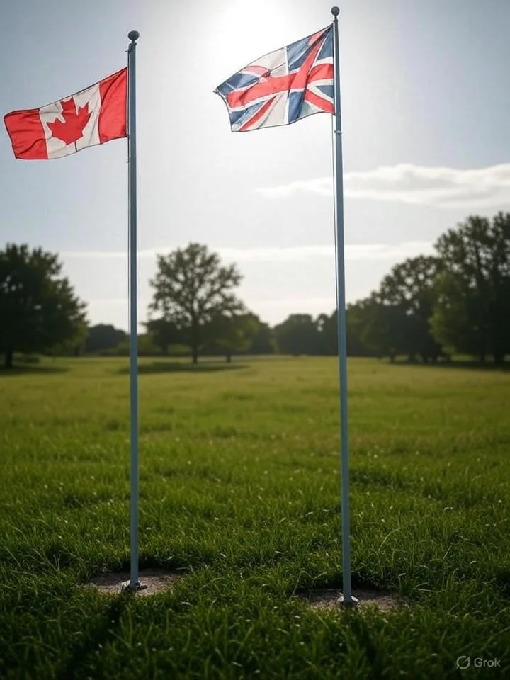 UK and Canada flags - pension transfer